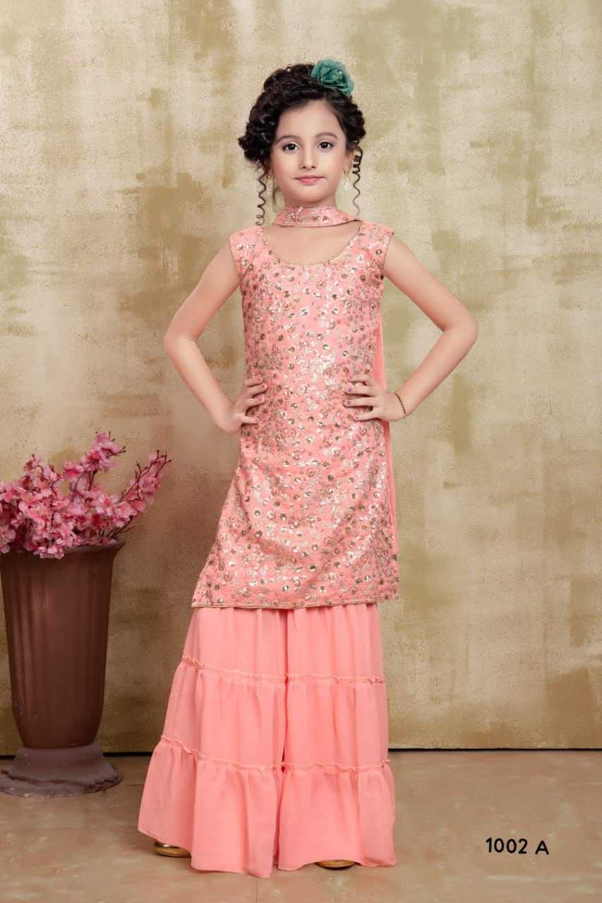 YNF FAUX GEORGETTE KSB 1005 WHOLESALE KIDS SHARARA MANUFACTURER   